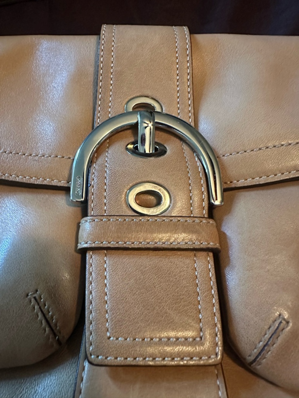 Authentic Y l2K COACH Soho Tan Leather Satchel #9434 - Picture 2 of 8
